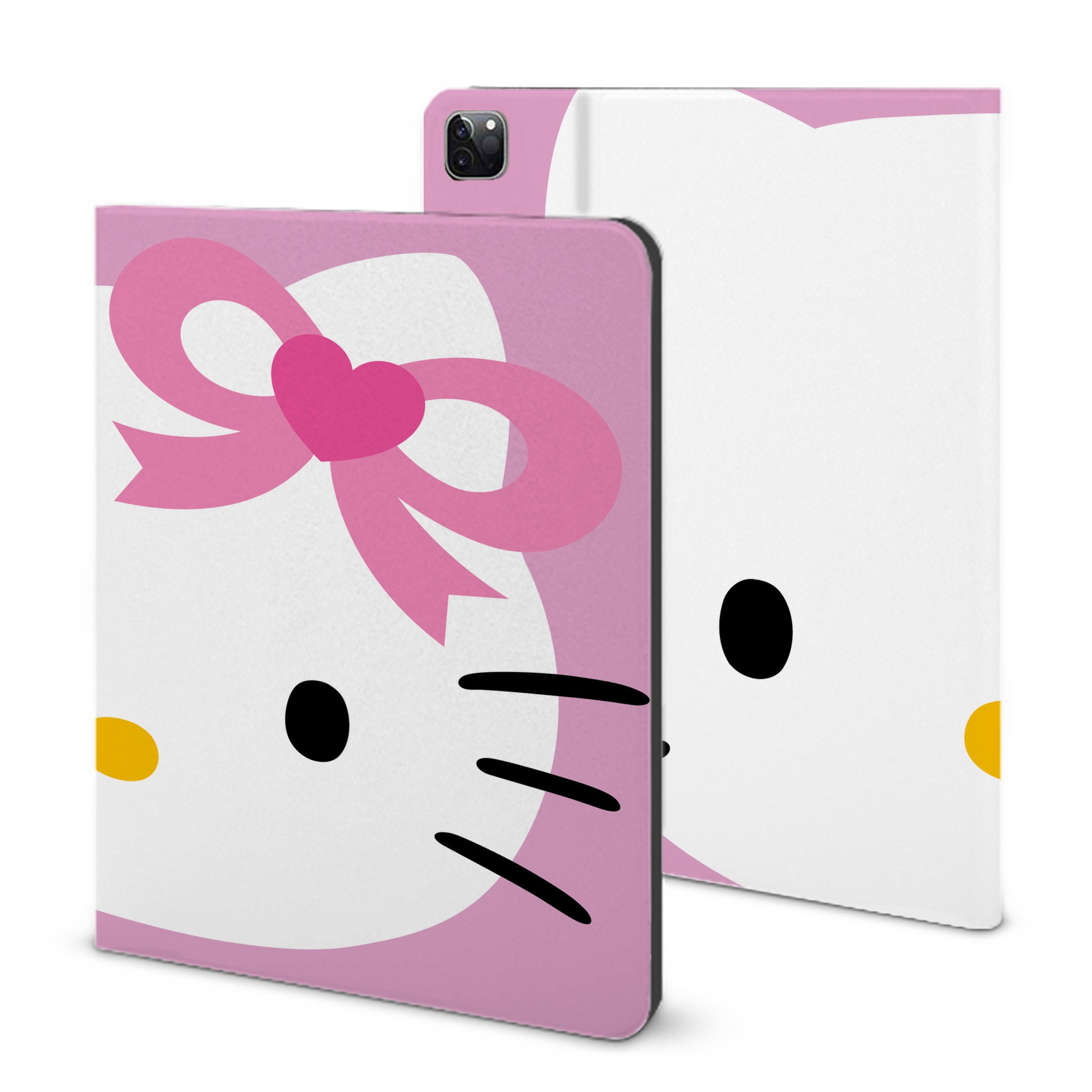 （画像用） Hello Kitty ハローキティ IPad ケース ブック型 PUレザー TPU 耐衝撃 軽量 薄型 ペン収納なし 全面保護 IPad 各モデル対応